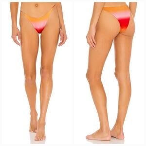 Superdown Kristy Bikini Bottom in Orange Ombre